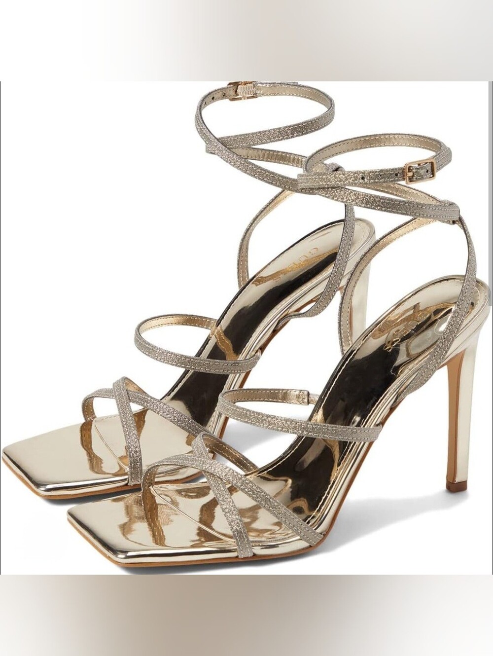 Gold GUESS Sabie Heels